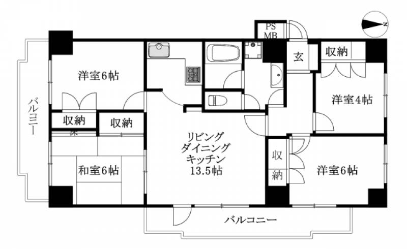 ライオンズマンション三番町 の間取り画像