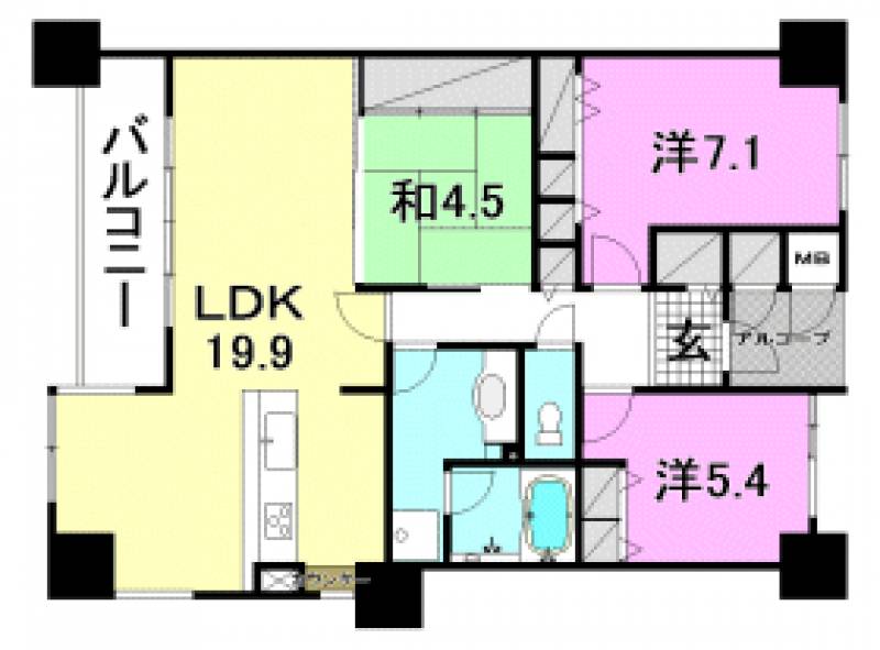 ジョイフルプラザ土居田 の間取り画像