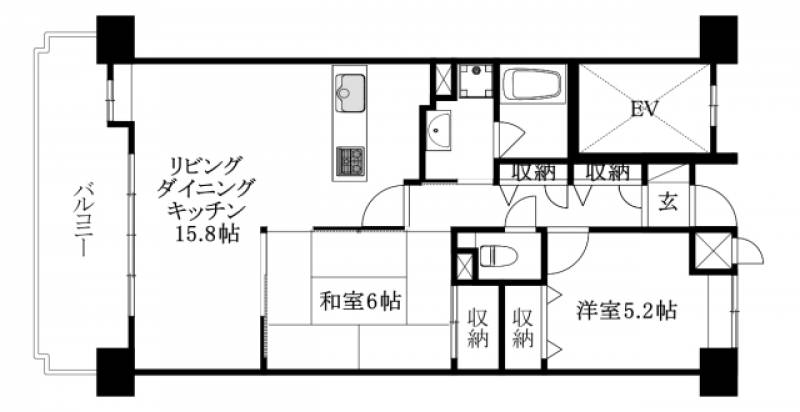 ジョイフルプラザ湊町 の間取り画像