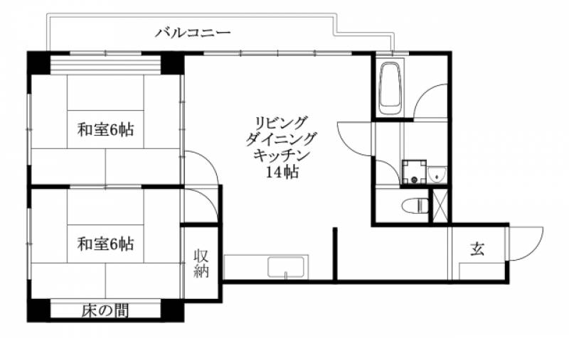 ドミール道後 の間取り画像