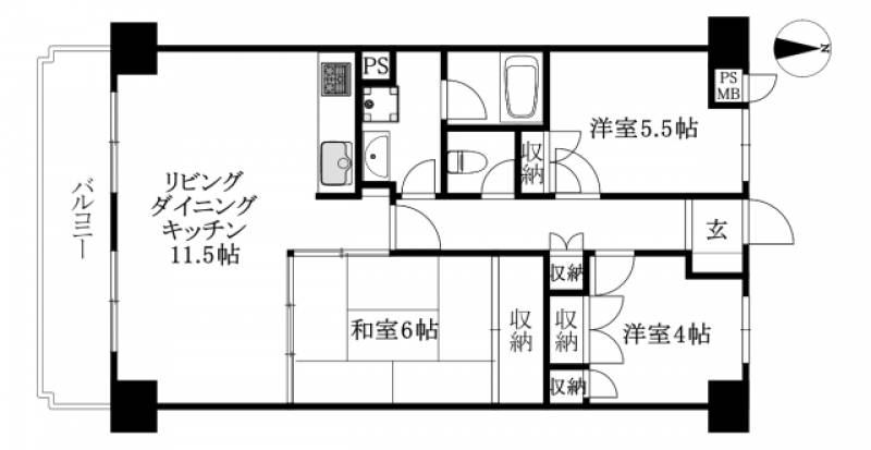 ライオンズマンション松山本町 の間取り画像