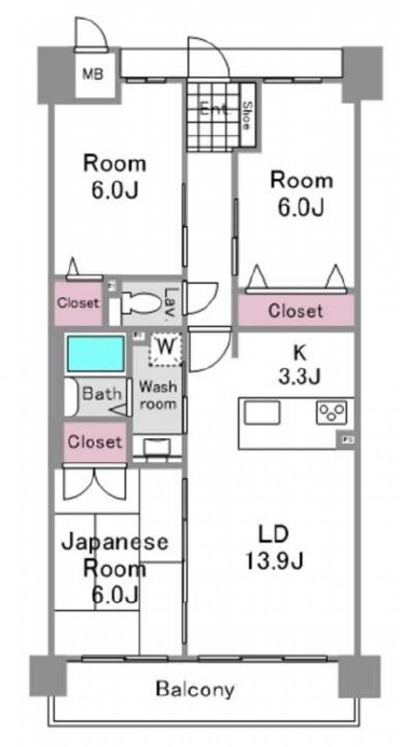 アルファライフ道後 の間取り画像