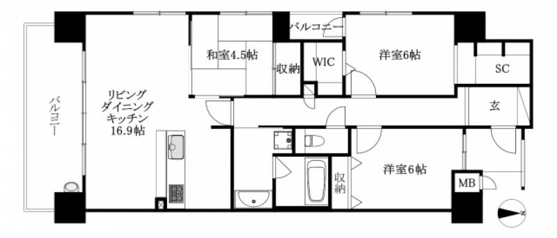 アルファステイツ千舟町通り の間取り画像