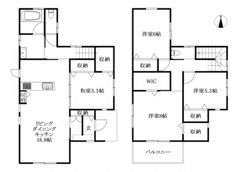 松山市馬木町 一戸建 の間取り画像