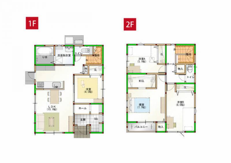 松山市保免中 一戸建 の間取り画像