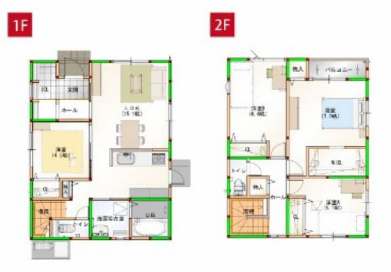 松山市西垣生町 一戸建 の間取り画像