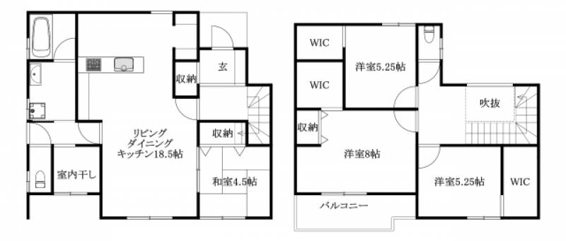 松山市堀江町 一戸建 の間取り画像