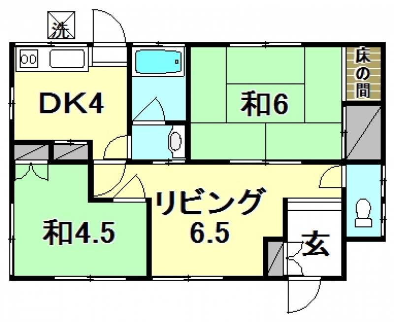 松山市山越町 一戸建 の間取り画像