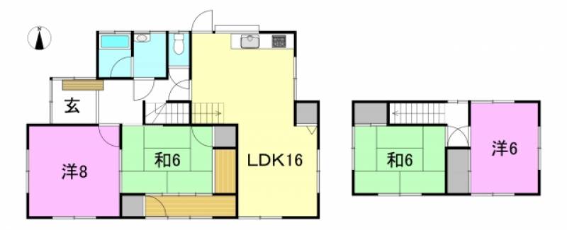 松山市下伊台町 一戸建 の間取り画像