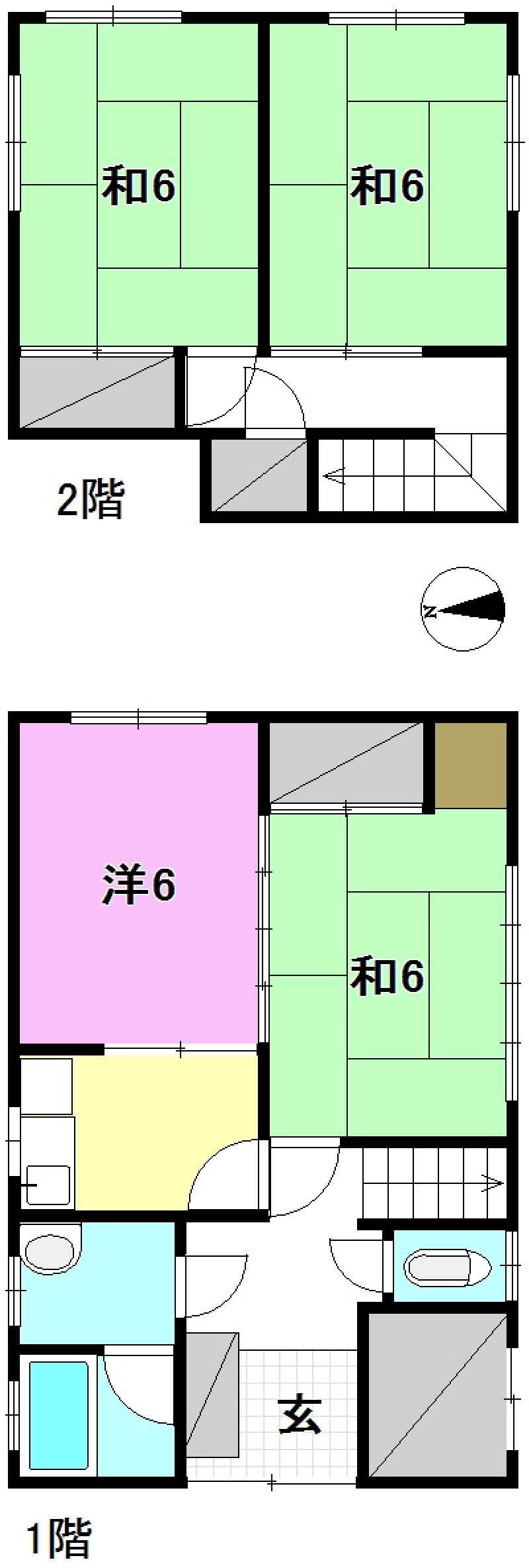 松山市雄郡 一戸建 の間取り画像