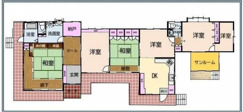 松山市東野 一戸建 の間取り画像