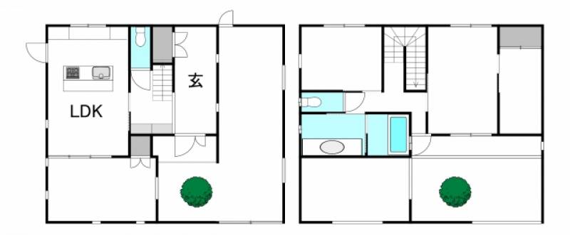 松山市中村 一戸建 の間取り画像