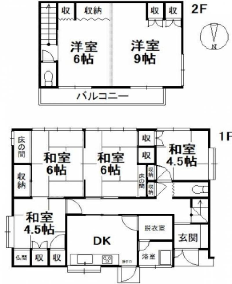 松山市東垣生町 一戸建 の間取り画像