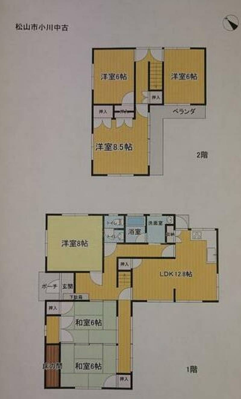 松山市小川 一戸建 の間取り画像