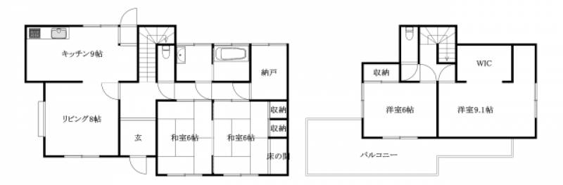 東温市西岡 一戸建 の間取り画像