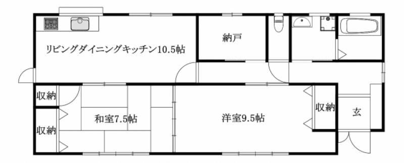 松山市北吉田町 一戸建 の間取り画像