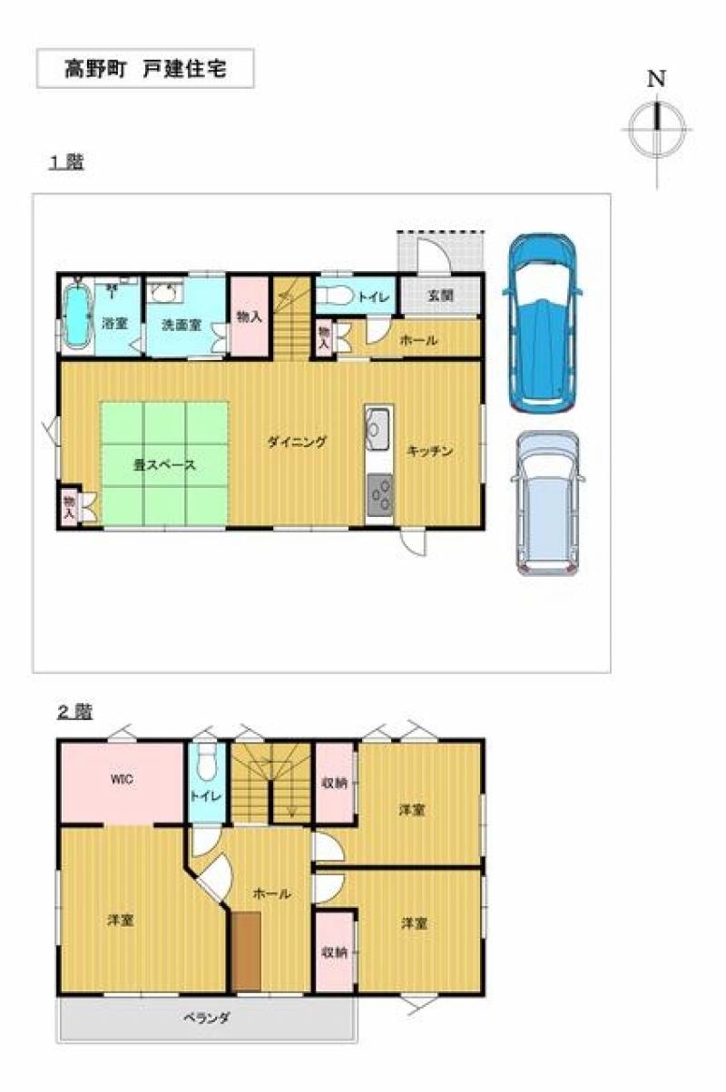 松山市高野町 一戸建 の間取り画像