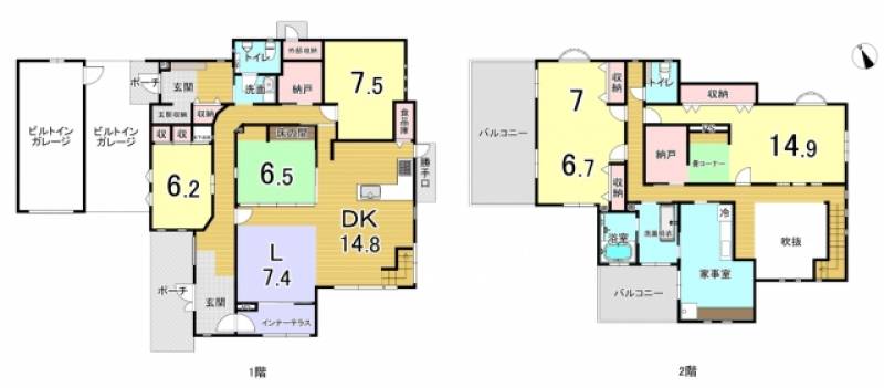 松山市居相 一戸建 の間取り画像