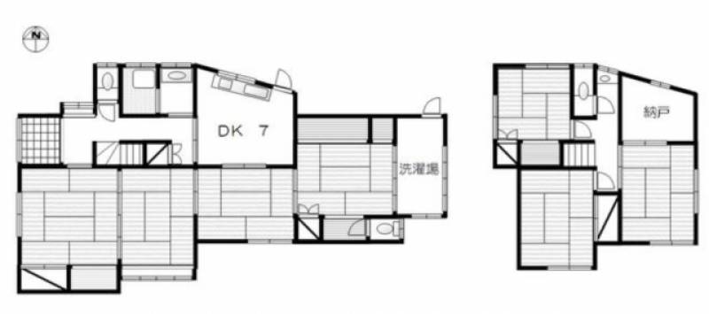 松山市苞木 一戸建 の間取り画像