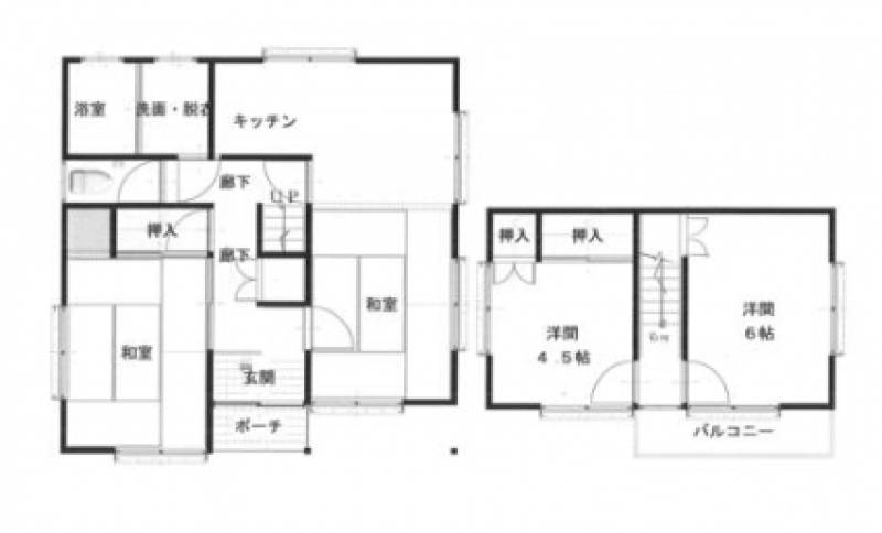 松山市鴨川 一戸建 の間取り画像