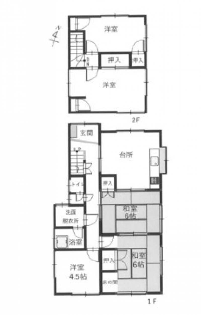 松山市山西町 一戸建 の間取り画像