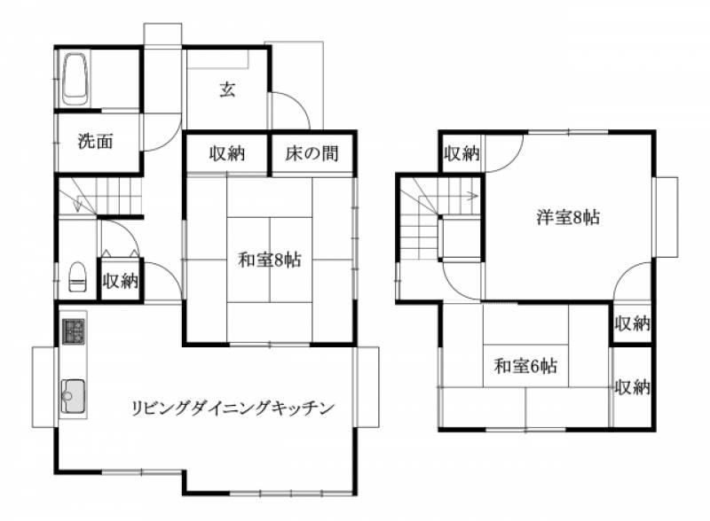 伊予郡松前町西古泉 一戸建 の間取り画像