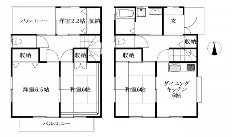 松山市南持田町 一戸建 の間取り画像