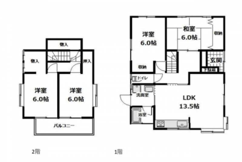 伊予郡砥部町高尾田 一戸建 の間取り画像