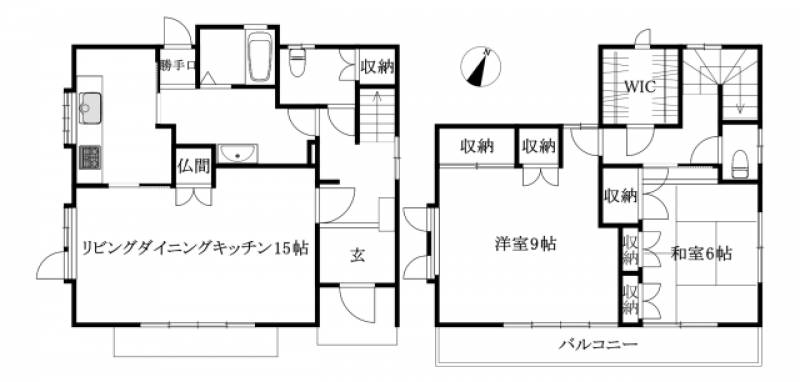 松山市湯の山 一戸建 の間取り画像