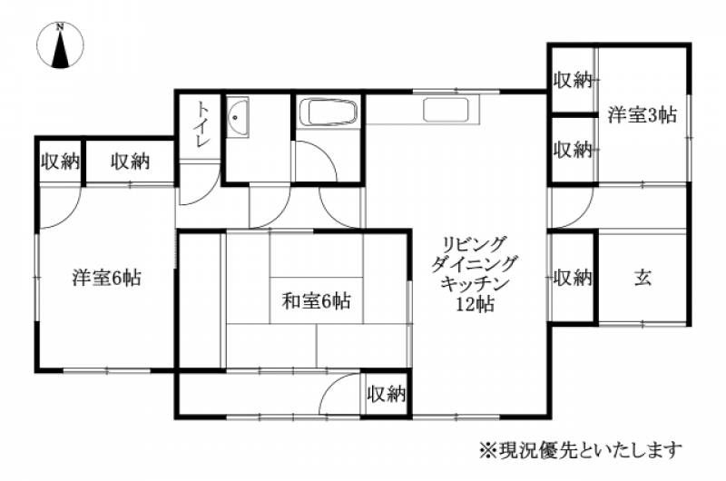 松山市鷹子町 一戸建 の間取り画像