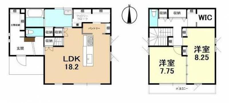 松山市余戸東 一戸建 の間取り画像