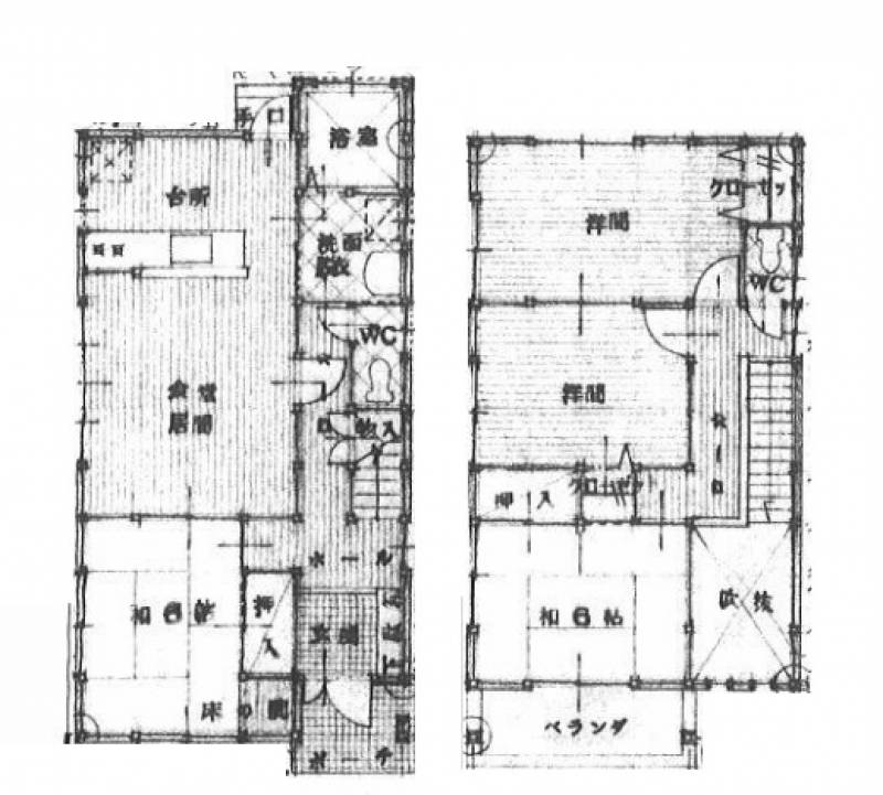 松山市末町 一戸建 の間取り画像