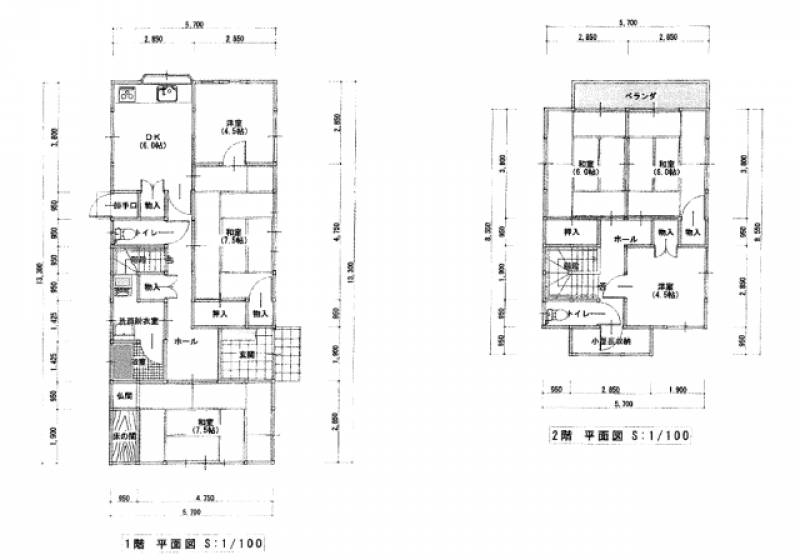 松山市保免西 一戸建 の間取り画像