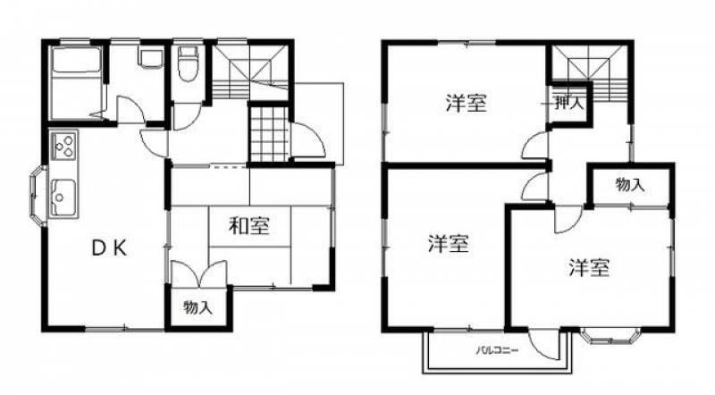 松山市南斎院町 一戸建 の間取り画像