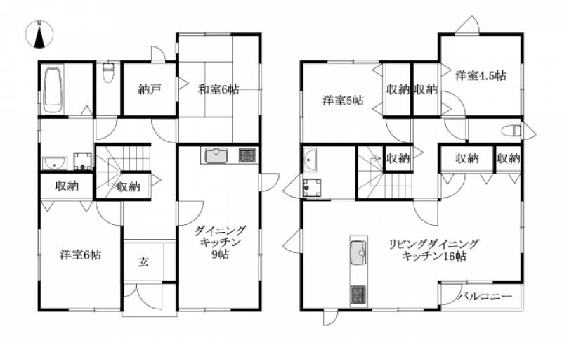 松山市堀江町 一戸建 の間取り画像