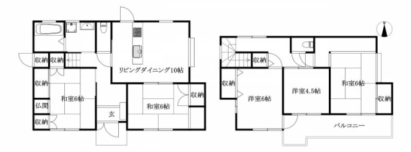 松山市和泉南 一戸建 の間取り画像