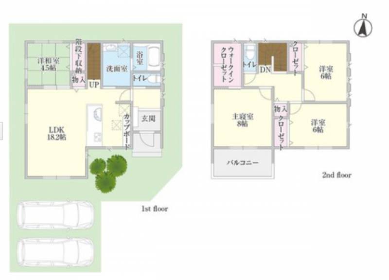 松山市北斎院町 一戸建 の間取り画像