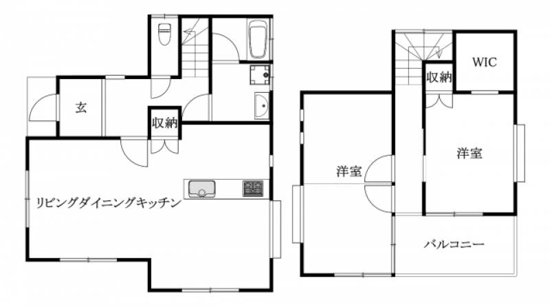 松山市保免西 一戸建 の間取り画像