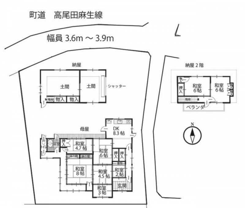 伊予郡砥部町高尾田 一戸建 の間取り画像