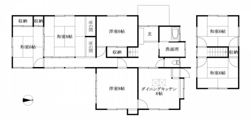 松山市北条辻 一戸建 の間取り画像