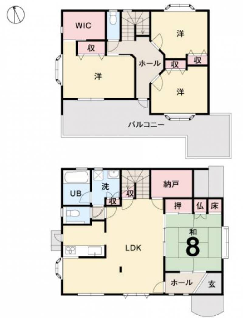 松山市福角町 一戸建 の間取り画像