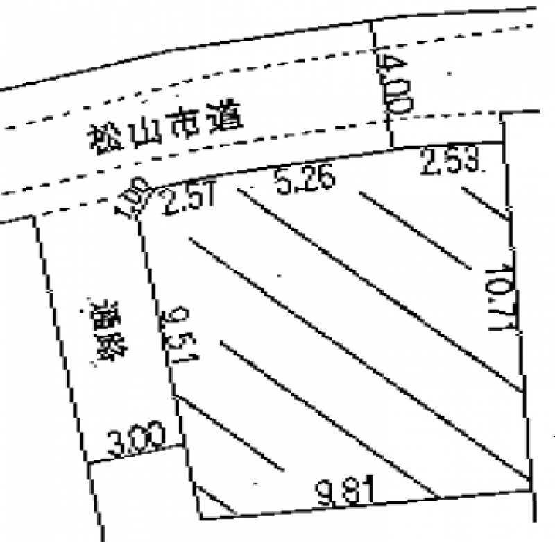 松山市山越  の区画図