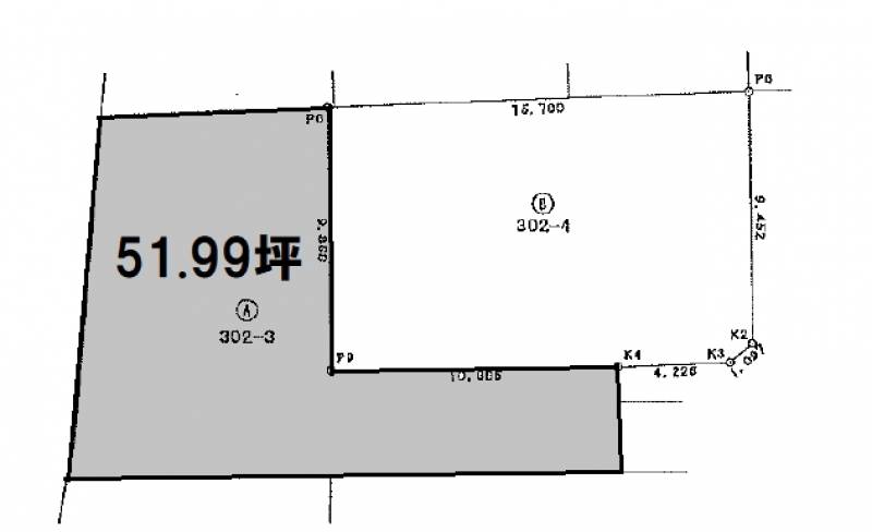 松山市福音寺町  の区画図