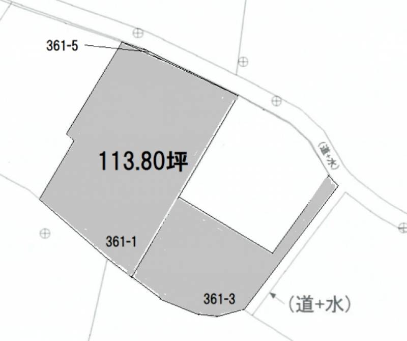 松山市道後緑台  の区画図