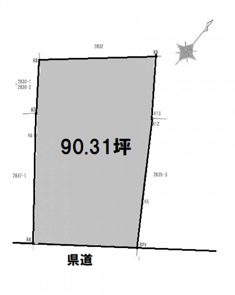 松山市松ノ木  の区画図