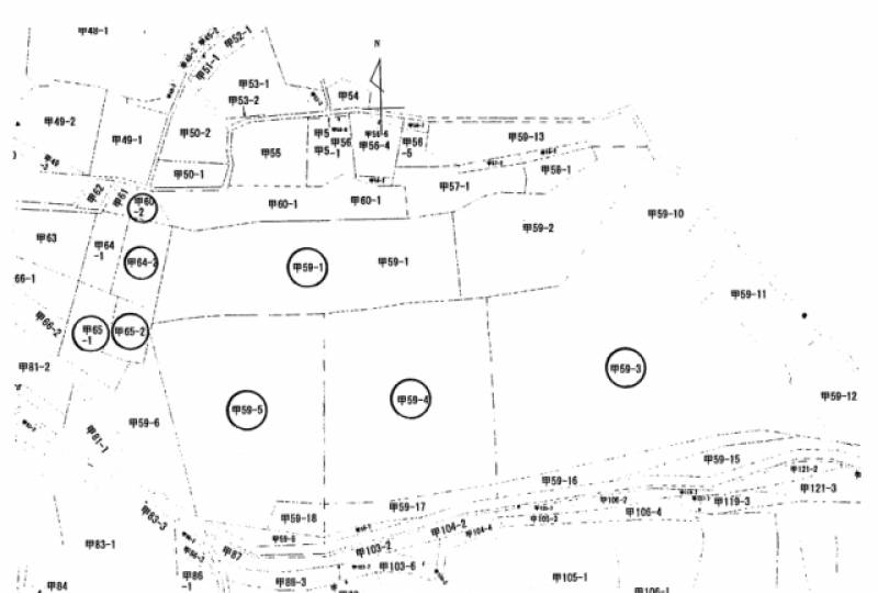 松山市窪野町  の区画図