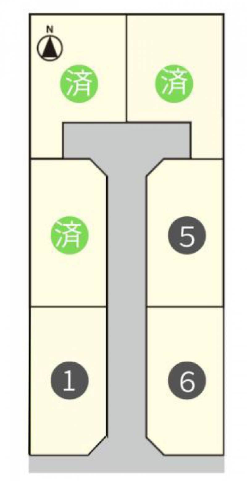 松山市余戸中  の区画図