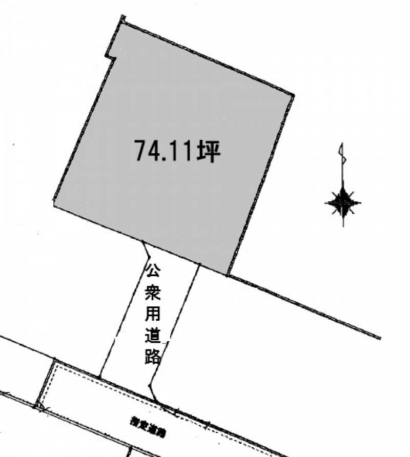 松山市小栗  の区画図