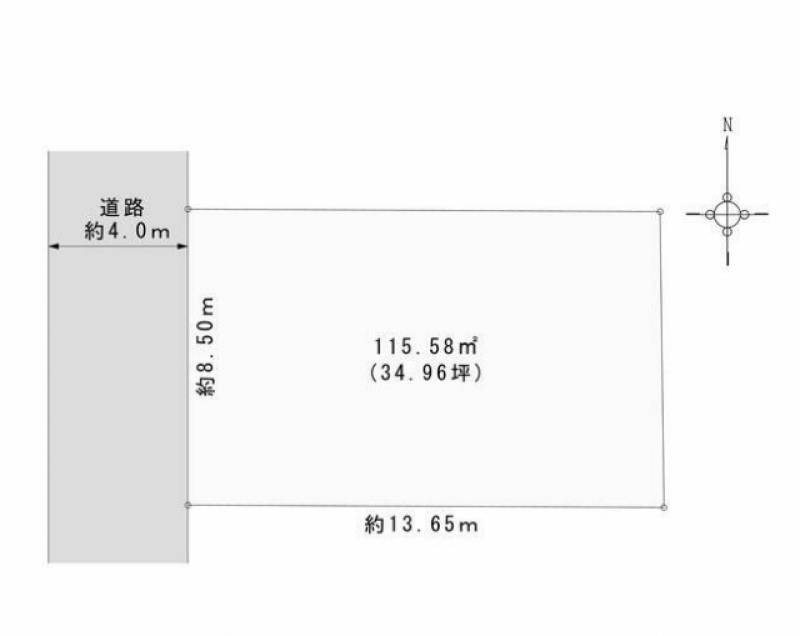 松山市山越  の区画図