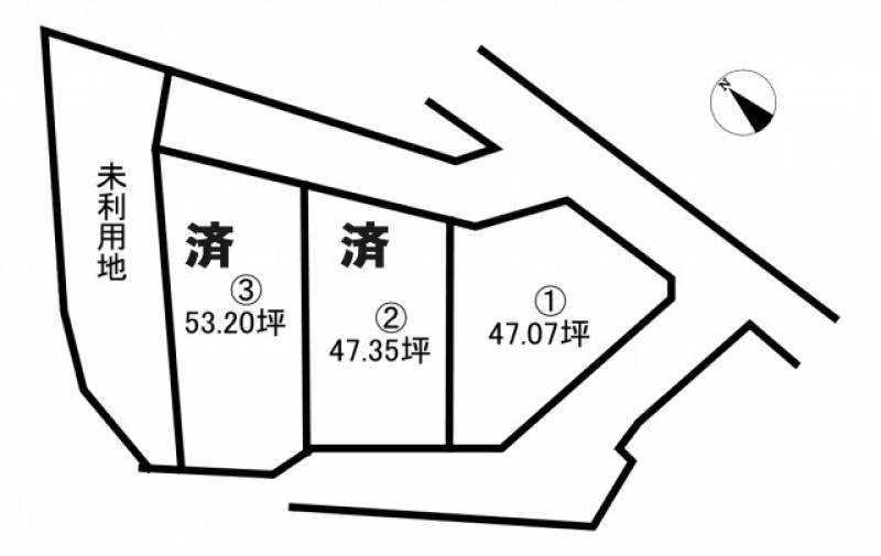 松山市高岡町  の区画図
